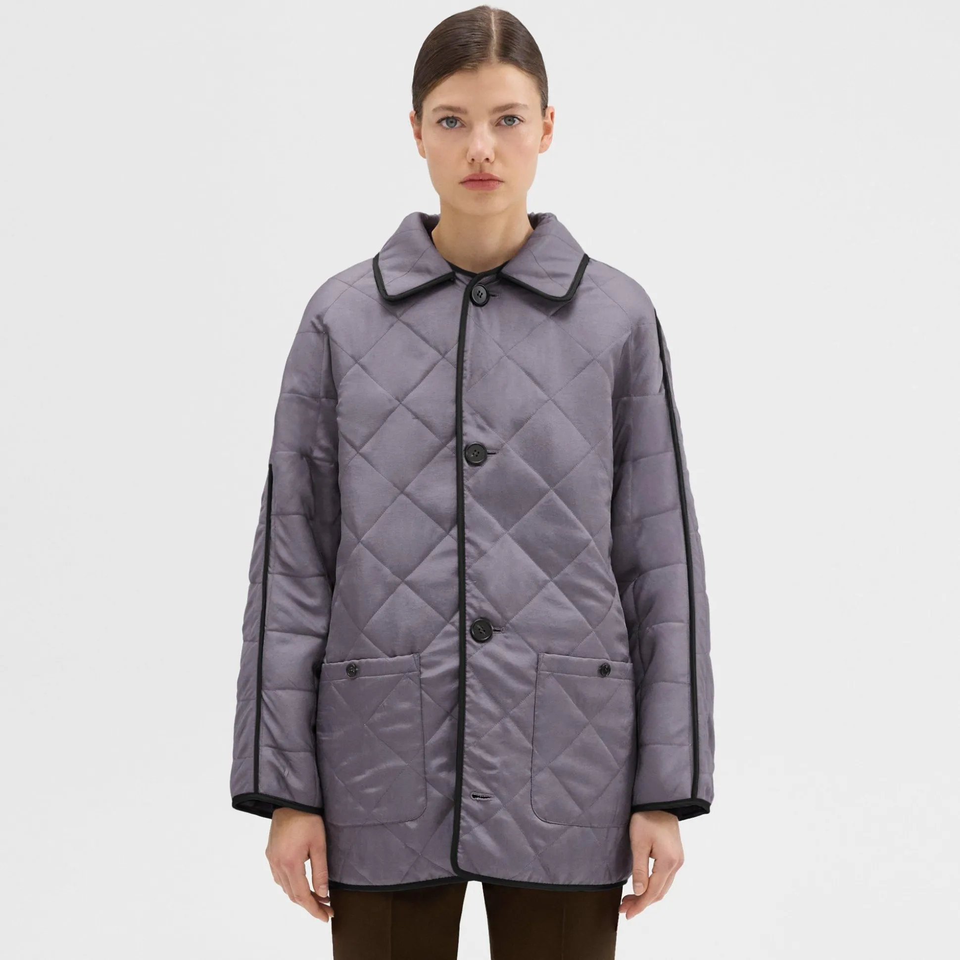 Theory Reversible Recycled Wool Car Coat-Women Outerwear