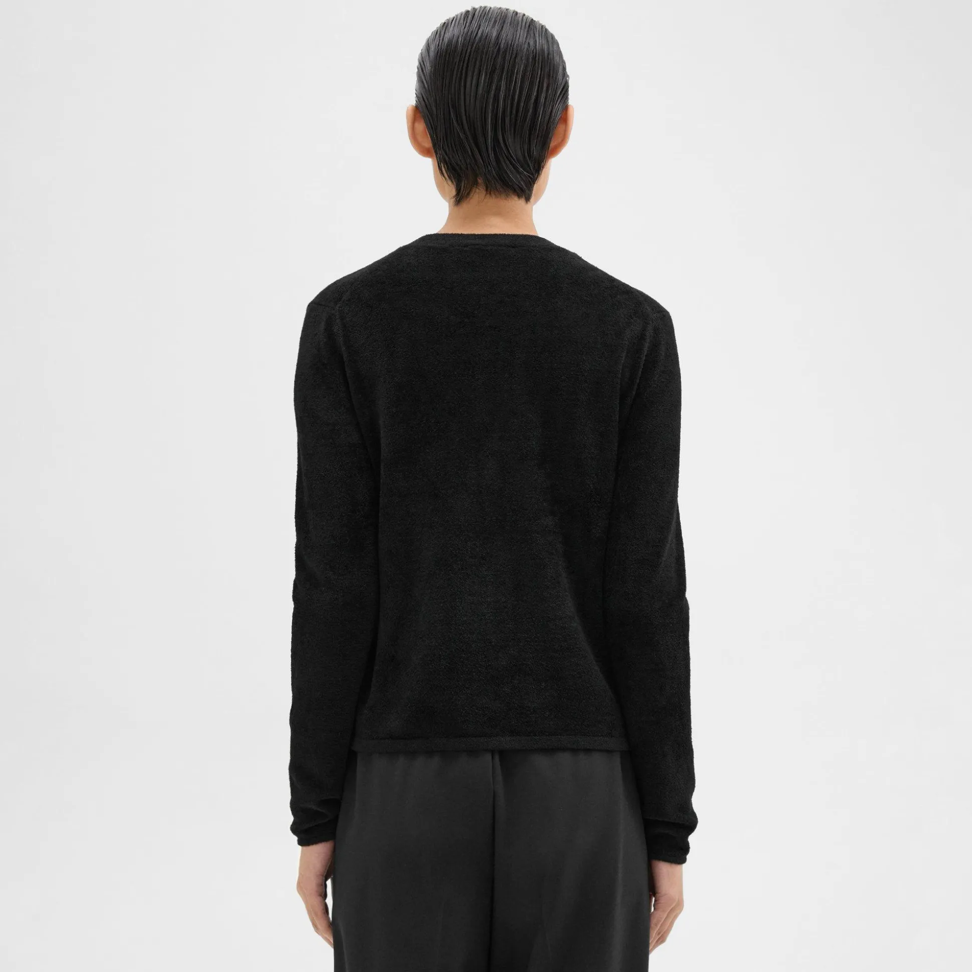 Theory Rib Knit V-Neck Cardigan In Velvet-Women Sweaters + Cardigans