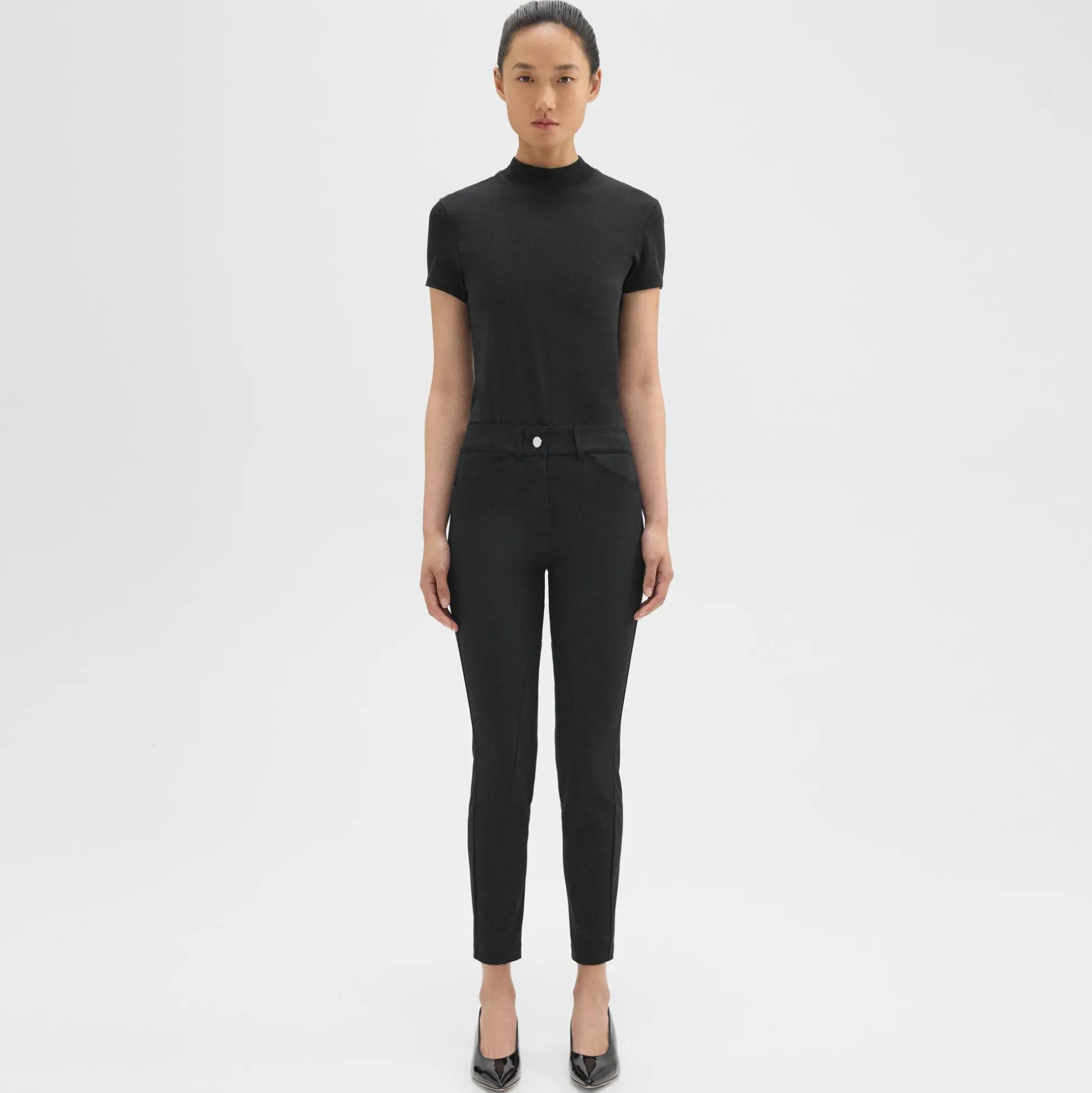 Theory Riding Pant In Stretch Cotton-Women Pants