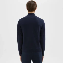 Theory Riland Quarter-Zip Sweater In Light Bilen-Men Sweaters + Cardigans