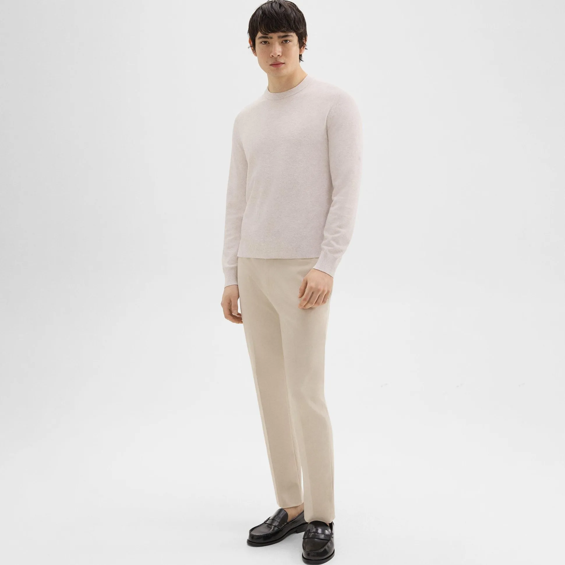 Theory Riland Sweater In Light Bilen-Men Sweaters + Cardigans