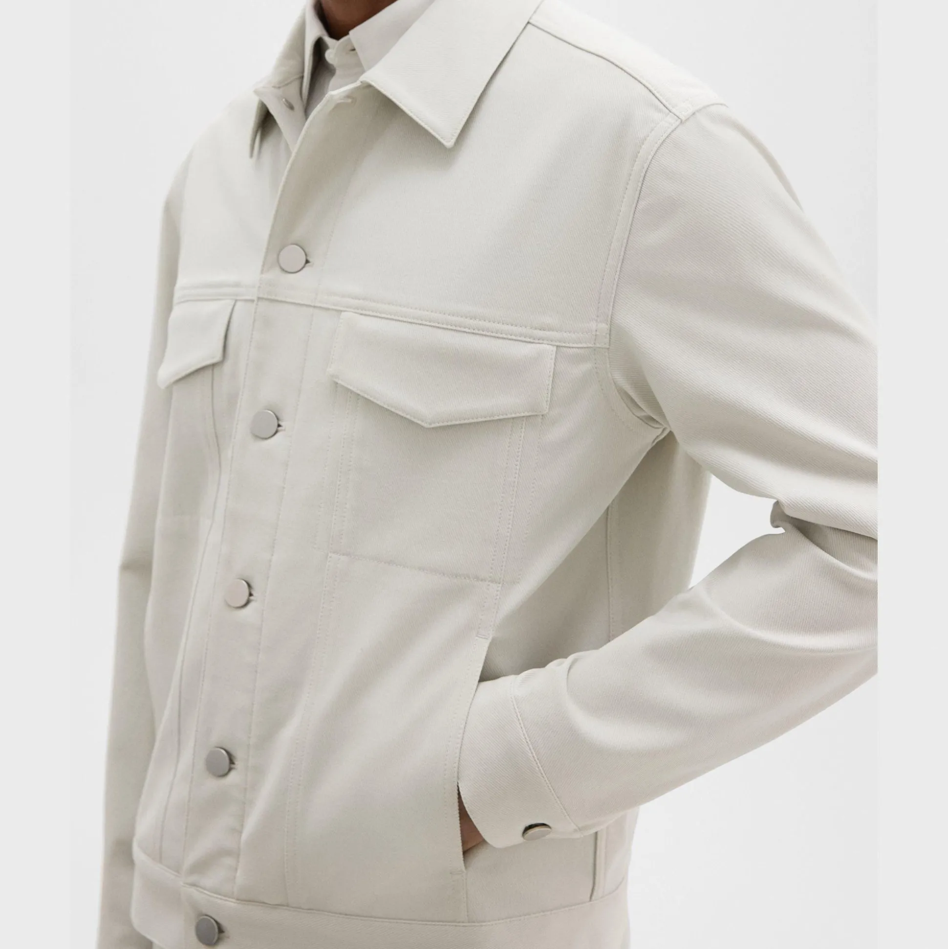Theory River Trucker Jacket In Neoteric Twill-Men Outerwear