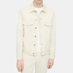 Theory River Trucker Jacket In Neoteric Twill-Men Outerwear|Blazers + Jackets
