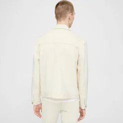 Theory River Trucker Jacket In Neoteric Twill-Men Outerwear|Blazers + Jackets