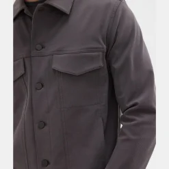 Theory River Trucker Jacket In Neoteric Twill-Men Outerwear|Blazers + Jackets