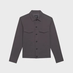 Theory River Trucker Jacket In Neoteric Twill-Men Outerwear|Blazers + Jackets