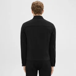 Theory River Trucker Jacket In Neoteric Twill-Men Outerwear|Blazers + Jackets