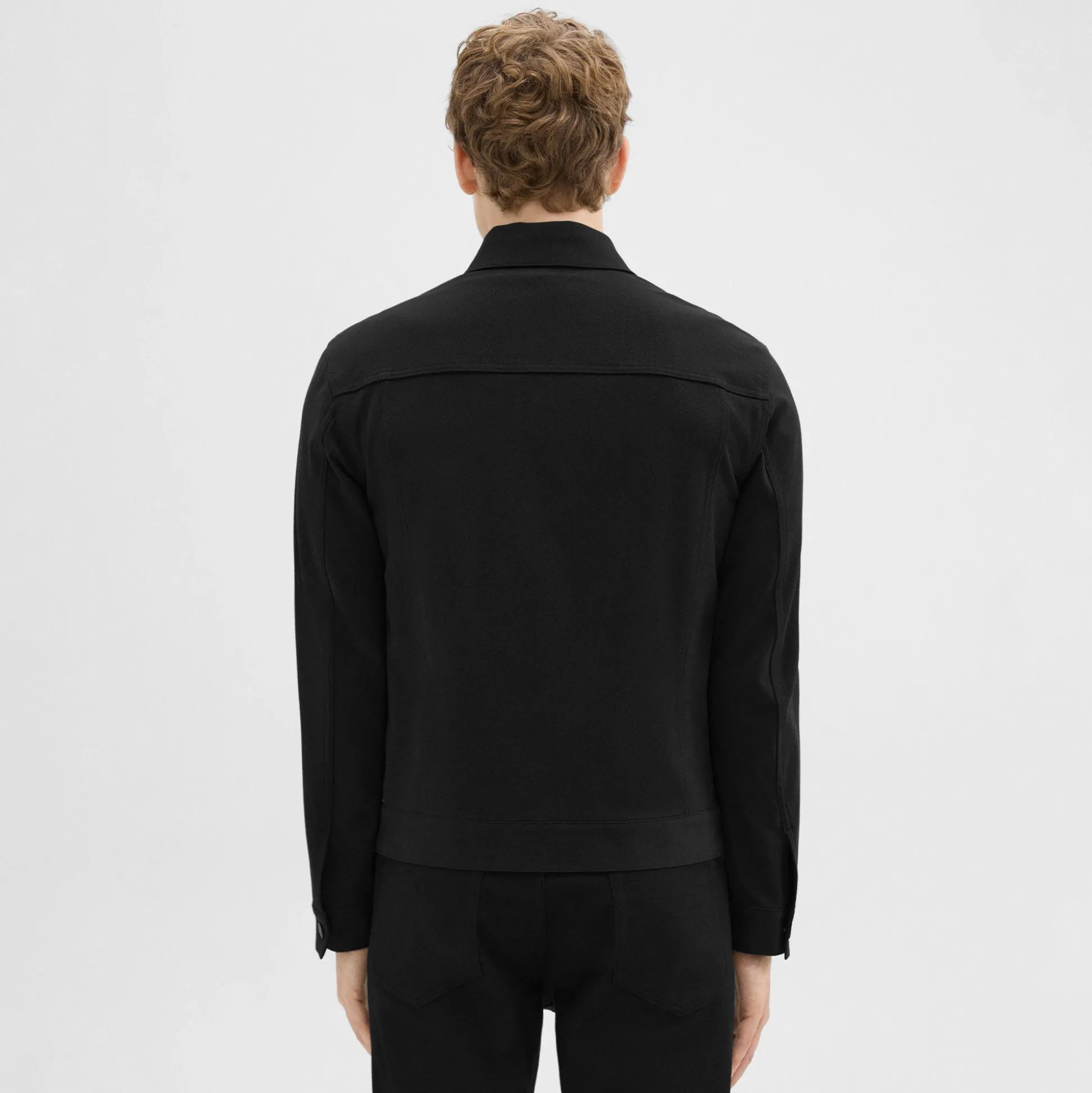 Theory River Trucker Jacket In Neoteric Twill-Men Outerwear|Blazers + Jackets