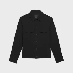 Theory River Trucker Jacket In Neoteric Twill-Men Outerwear|Blazers + Jackets