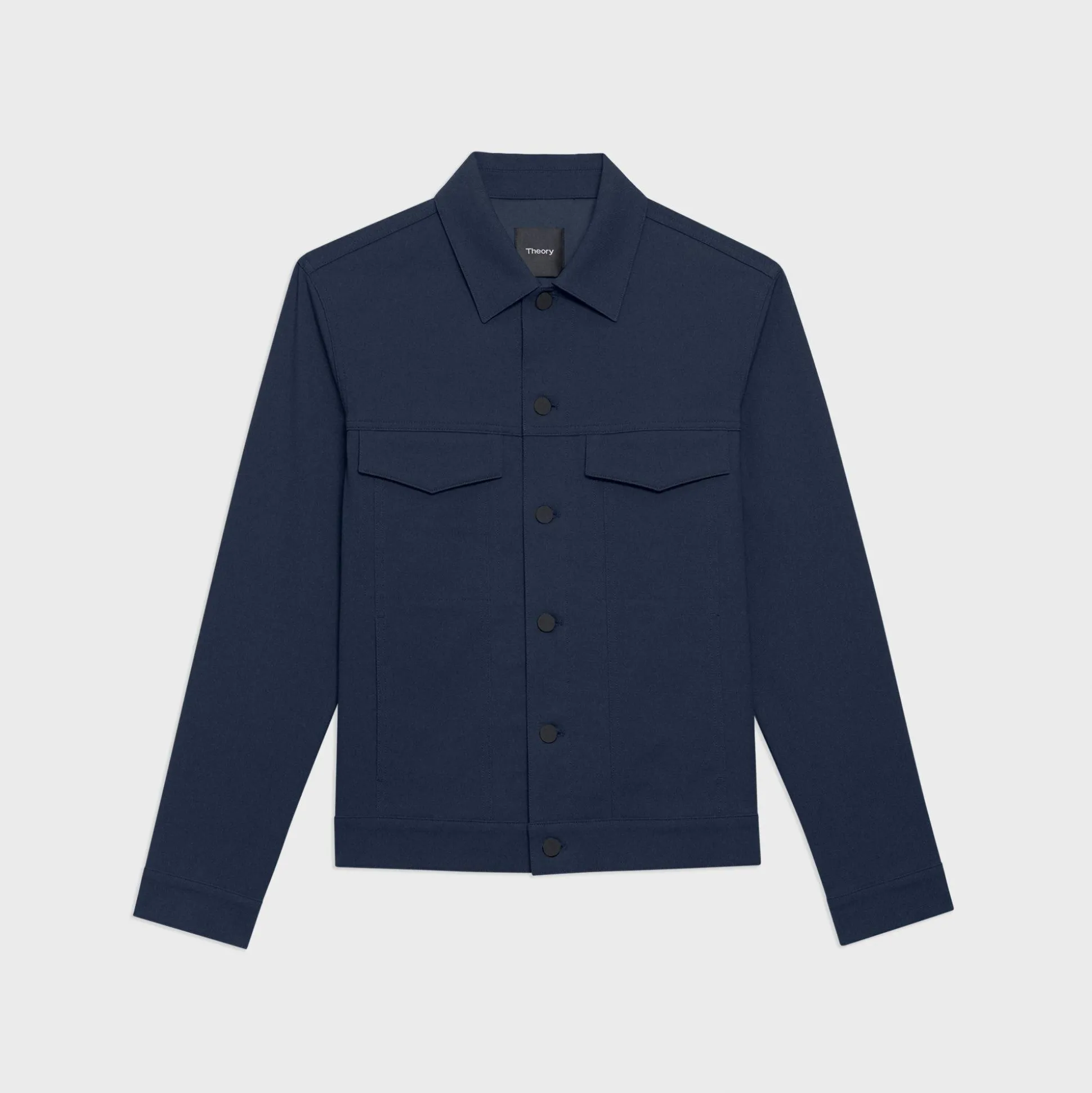 Theory River Trucker Jacket In Neoteric Twill-Men Outerwear|Blazers + Jackets
