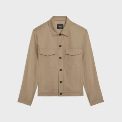 Theory River Trucker Jacket In Neoteric Twill-Men Outerwear|Blazers + Jackets