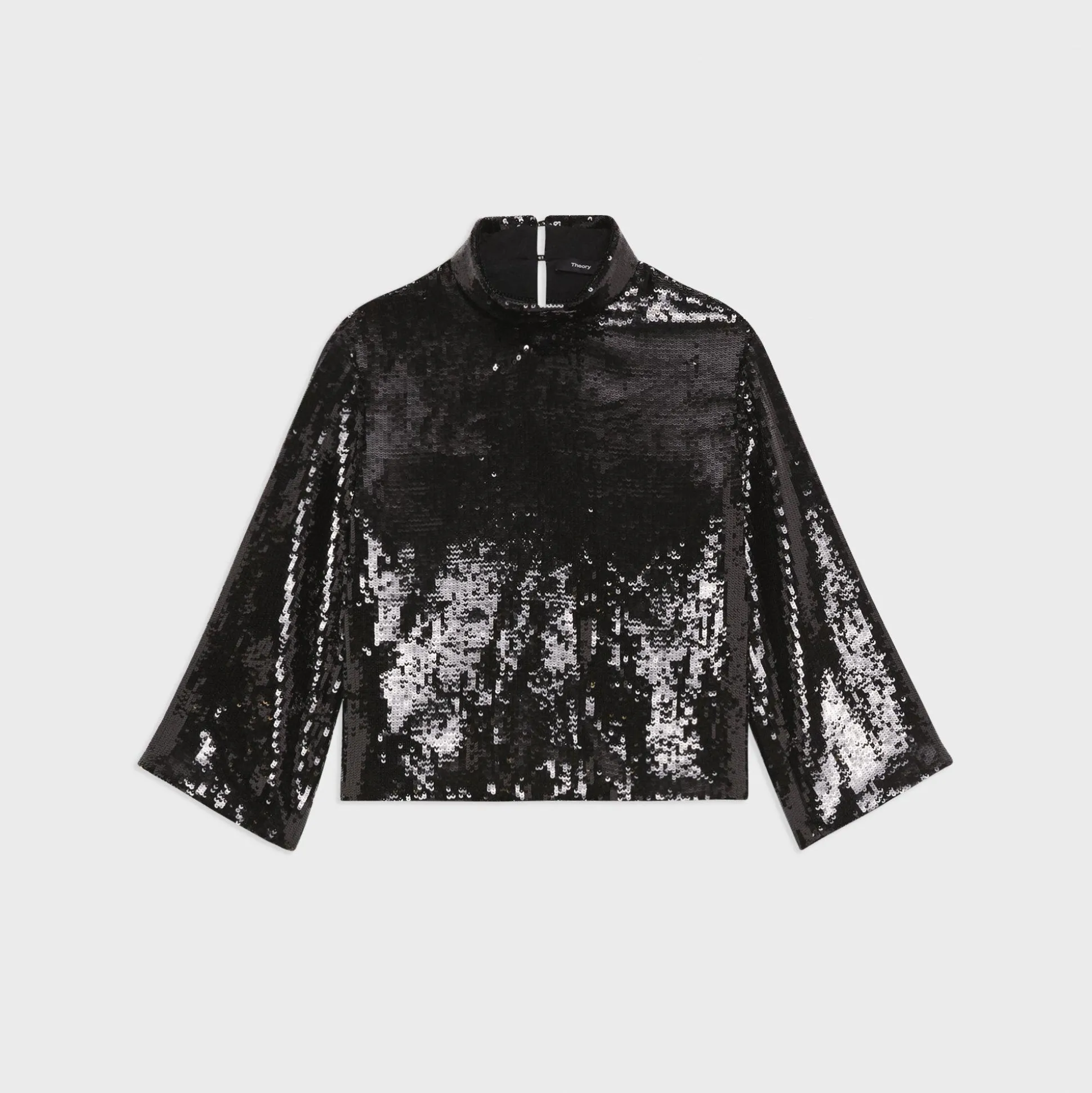 Theory Roll Neck Top In Recycled Sequins-Women Tops