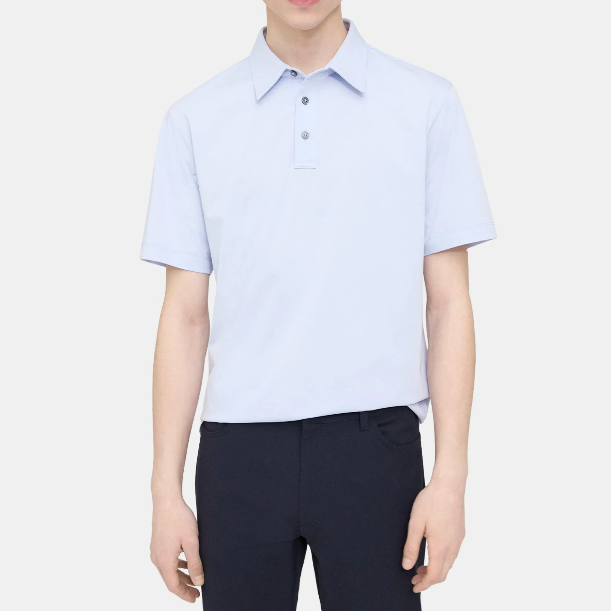Theory Ronan Polo Shirt In Structure Knit-Men T-shirts + Polos