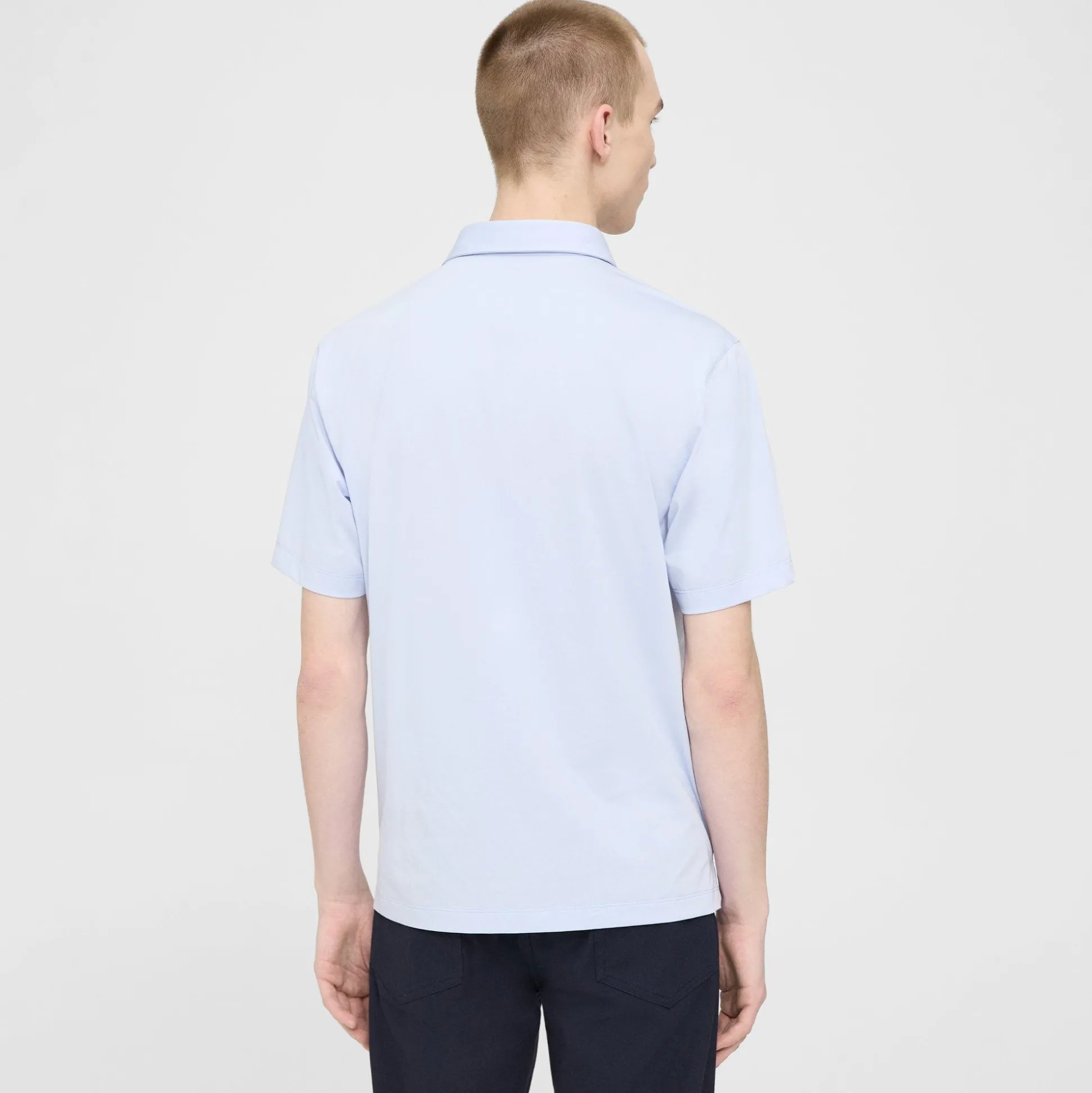 Theory Ronan Polo Shirt In Structure Knit-Men T-shirts + Polos