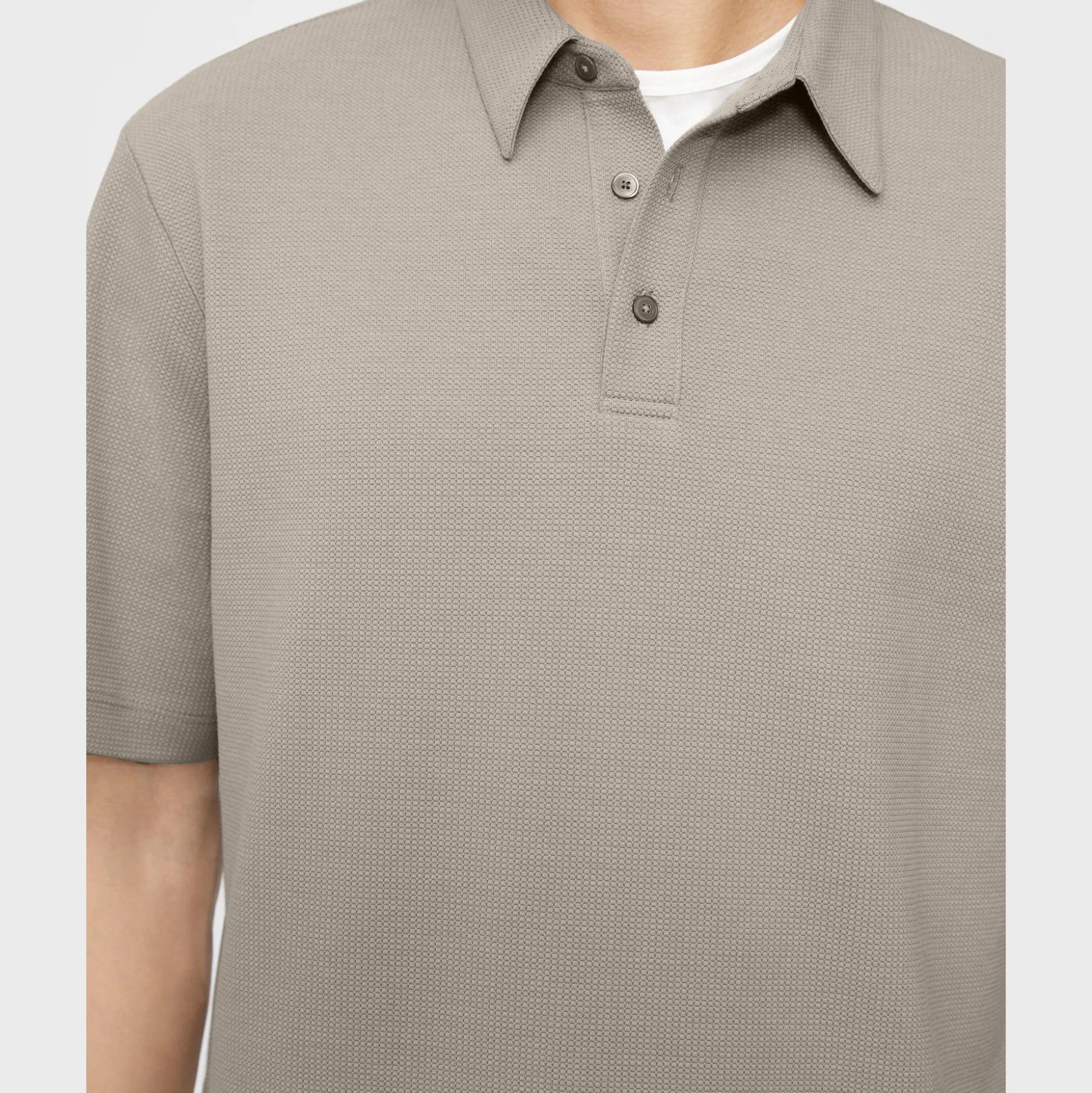 Theory Ryder Short-Sleeve Polo In Waffle Knit-Men T-shirts + Polos