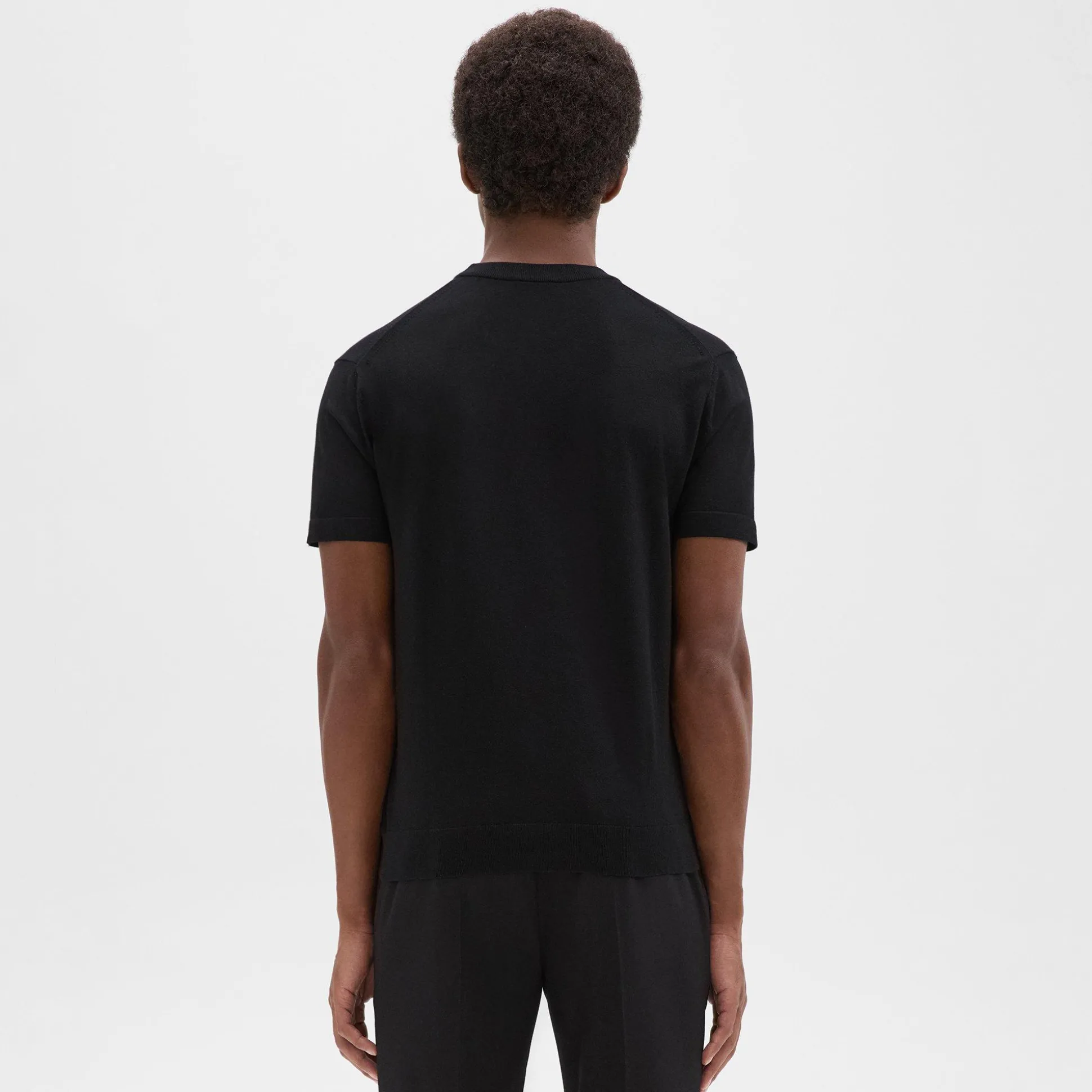 Theory Sarior Short-Sleeve Sweater In Light Bilen-Men T-shirts + Polos|Sweaters + Cardigans