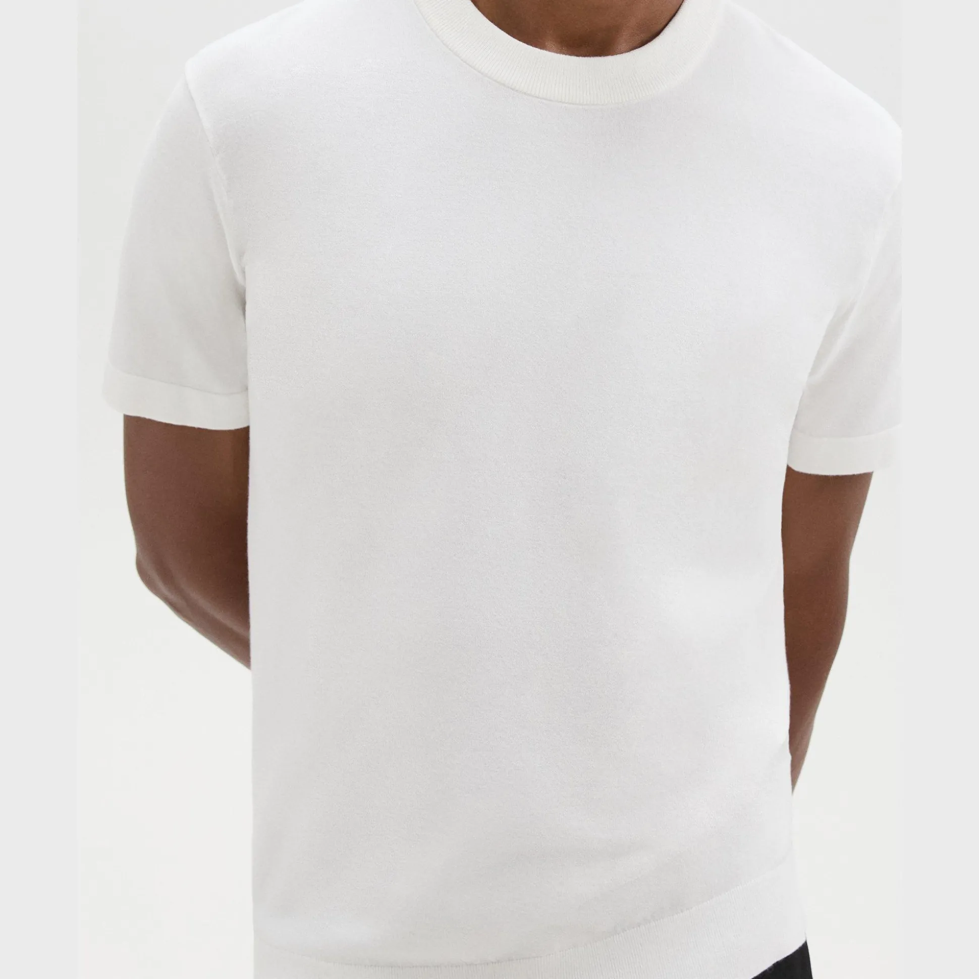 Theory Sarior Short-Sleeve Sweater In Light Bilen-Men T-shirts + Polos|Sweaters + Cardigans
