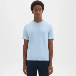Theory Sarior Short-Sleeve Sweater In Light Bilen-Men T-shirts + Polos|Sweaters + Cardigans
