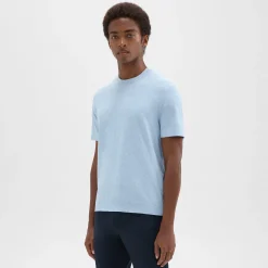 Theory Sarior Short-Sleeve Sweater In Light Bilen-Men T-shirts + Polos|Sweaters + Cardigans