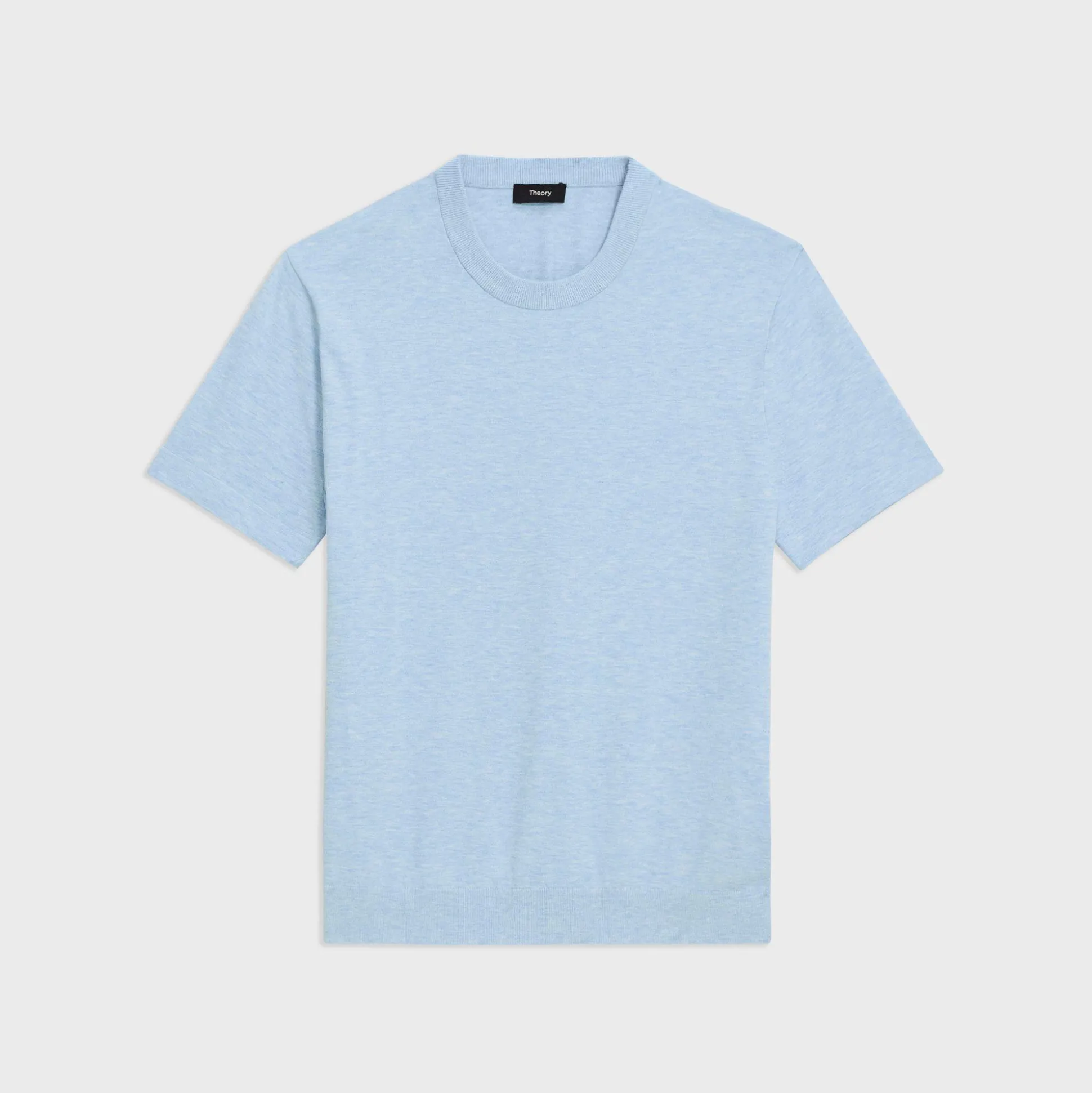 Theory Sarior Short-Sleeve Sweater In Light Bilen-Men T-shirts + Polos|Sweaters + Cardigans