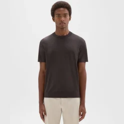 Theory Sarior Short-Sleeve Sweater In Light Bilen-Men Sweaters + Cardigans|T-shirts + Polos