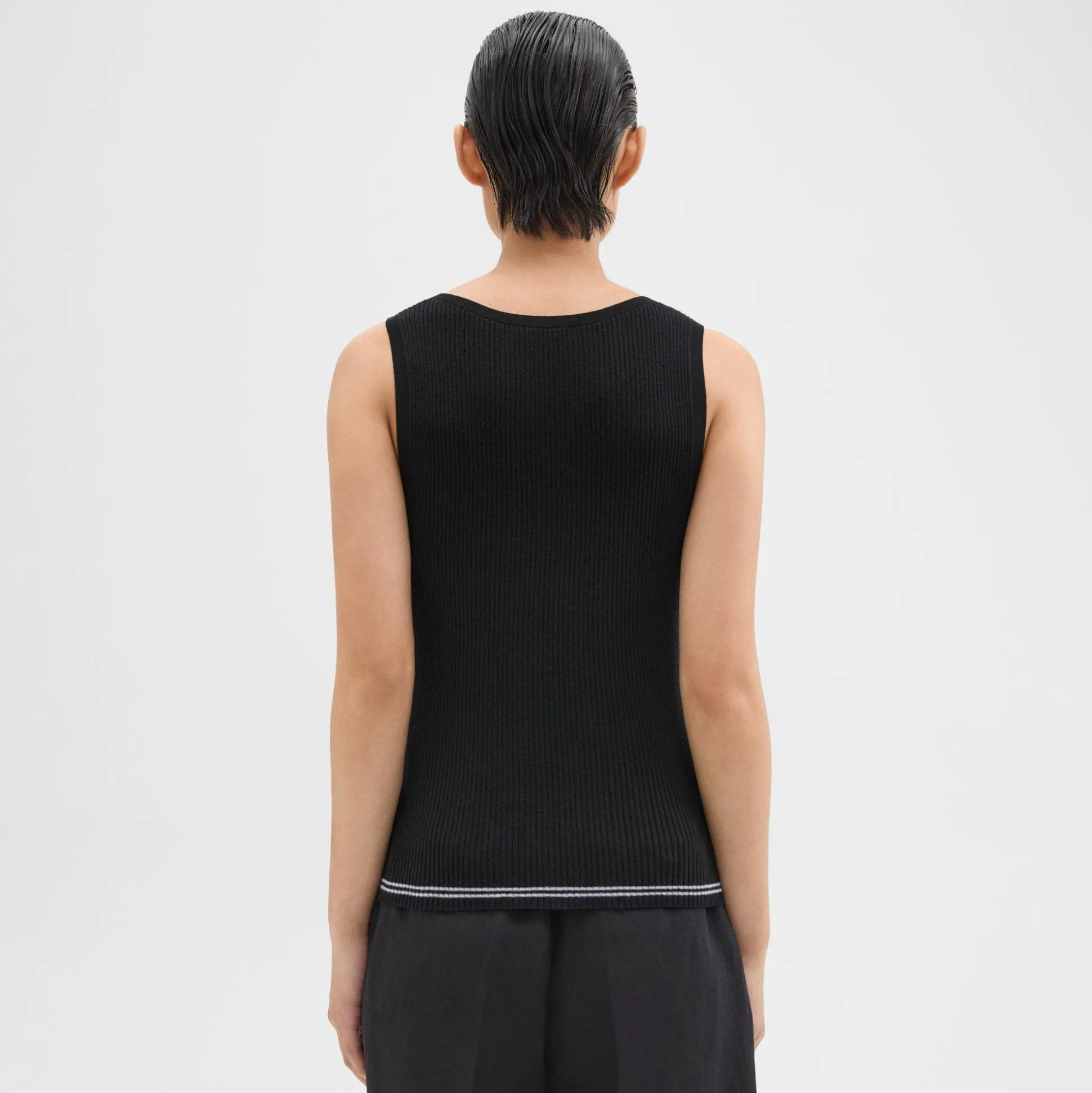 Theory Scoop Neck Sweater Shell In Regal Wool-Women Sweaters + Cardigans