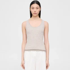 Theory Scoop Neck Sweater Shell In Regal Wool-Women Sweaters + Cardigans