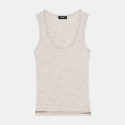 Theory Scoop Neck Sweater Shell In Regal Wool-Women Sweaters + Cardigans
