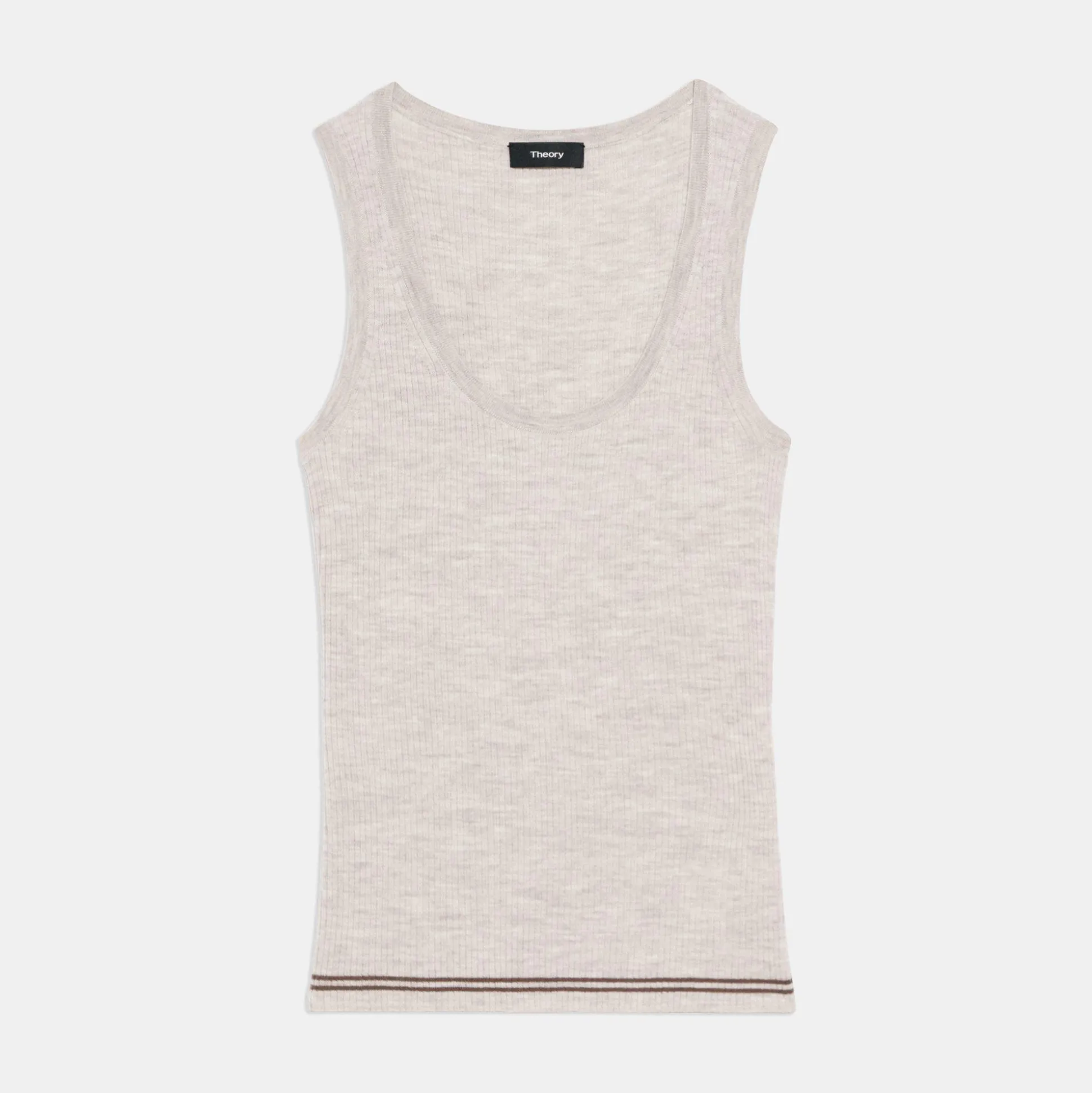 Theory Scoop Neck Sweater Shell In Regal Wool-Women Sweaters + Cardigans