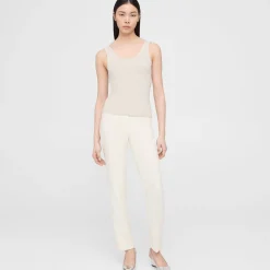 Theory Scoop Neck Tank In Stretch Cotton-Women T-Shirts