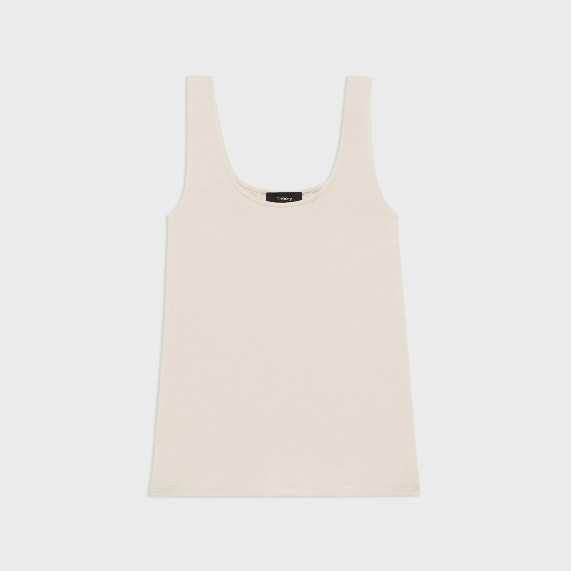 Theory Scoop Neck Tank In Stretch Cotton-Women T-Shirts