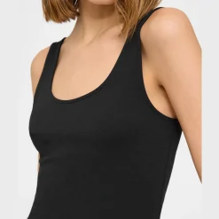 Theory Scoop Neck Tank In Stretch Cotton-Women T-Shirts