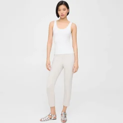Theory Scoop Neck Tank In Stretch Cotton-Women Tops|T-Shirts