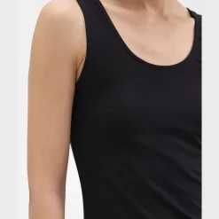 Theory Scoop Neck Tank Top In Rib Knit Viscose-Women T-Shirts