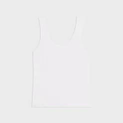 Theory Scoop Neck Tank Top In Rib Knit Viscose-Women T-Shirts