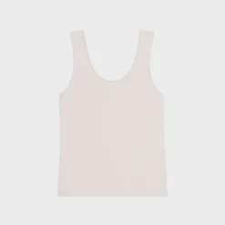 Theory Scoop Neck Tank Top In Rib Knit Viscose-Women T-Shirts