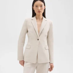 Theory Sculpted Blazer In Stretch Cotton-Blend-Women Suits|Blazers + Jackets
