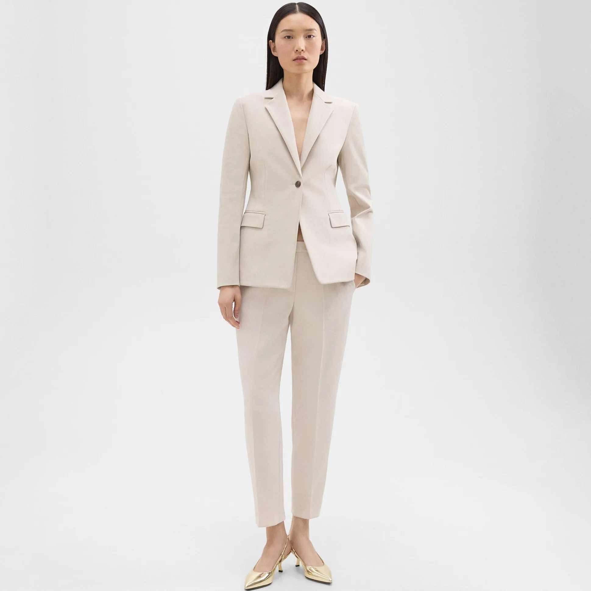 Theory Sculpted Blazer In Stretch Cotton-Blend-Women Suits|Blazers + Jackets