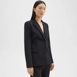Theory Sculpted Blazer In Stretch Cotton-Blend-Women Suits|Blazers + Jackets