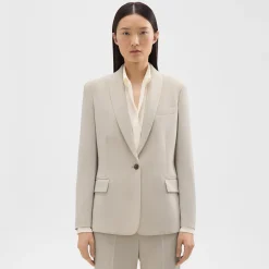 Theory Shawl Collar Blazer In Admiral Crepe-Women Suits|Blazers + Jackets