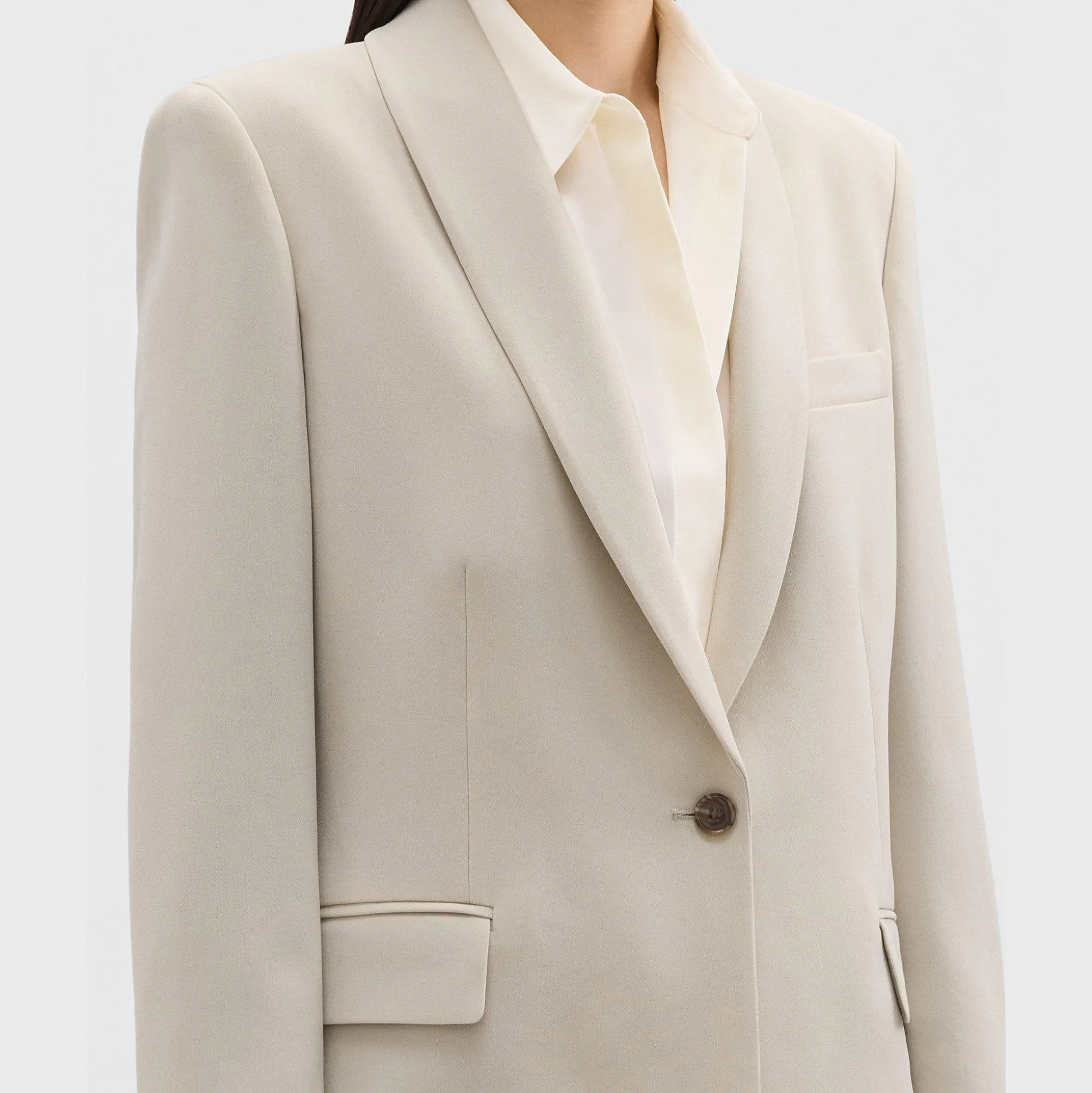 Theory Shawl Collar Blazer In Admiral Crepe-Women Suits|Blazers + Jackets