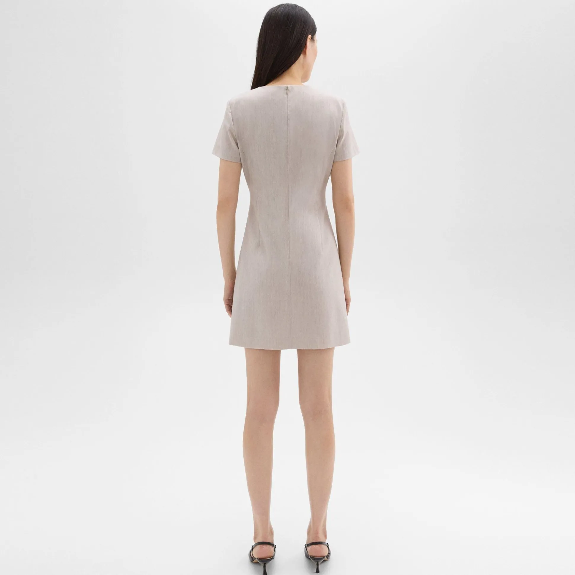 Theory Sheath Dress In Good Wool-Women Dresses