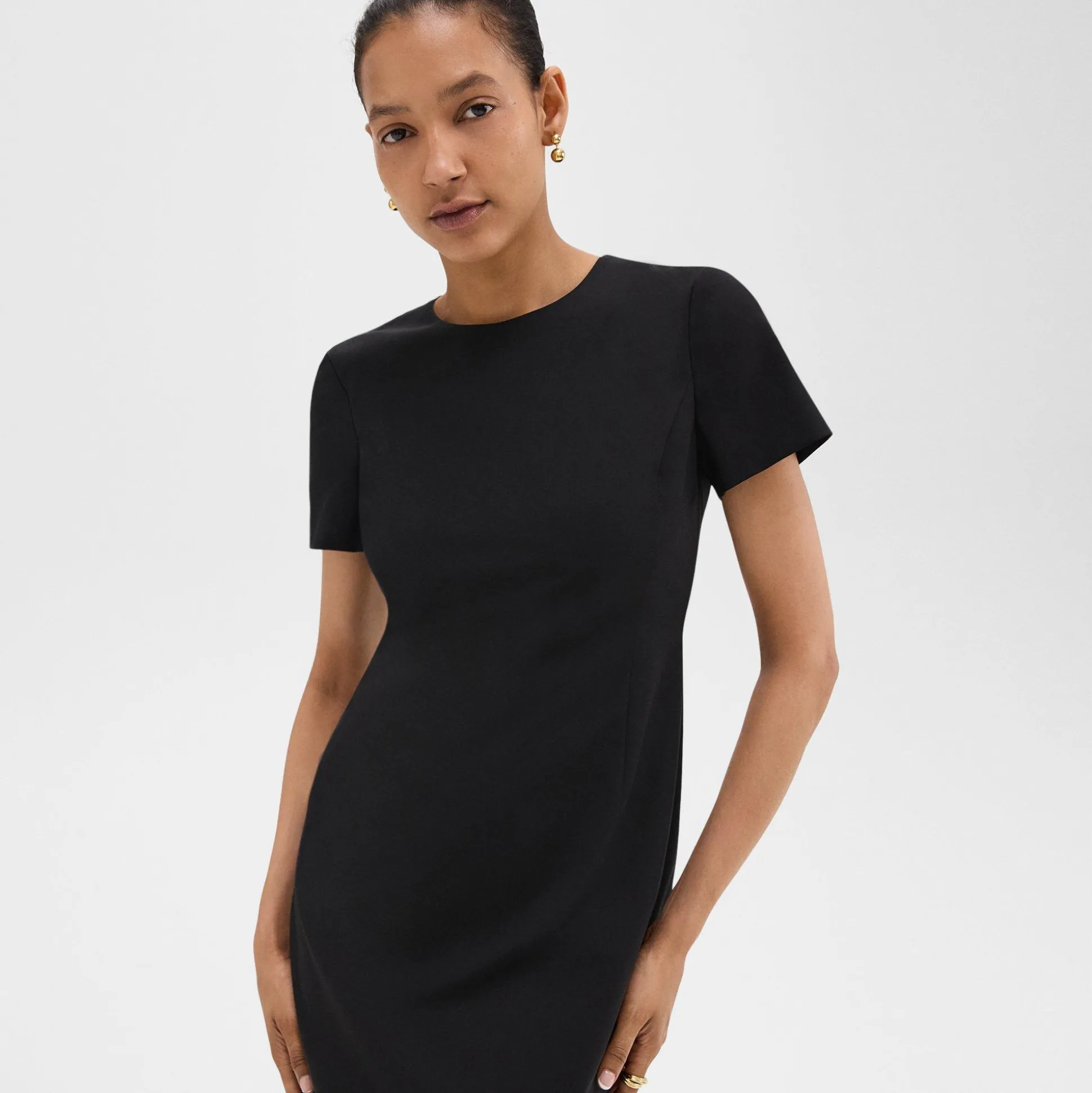 Theory Sheath Dress In Good Wool-Women Suits|Dresses
