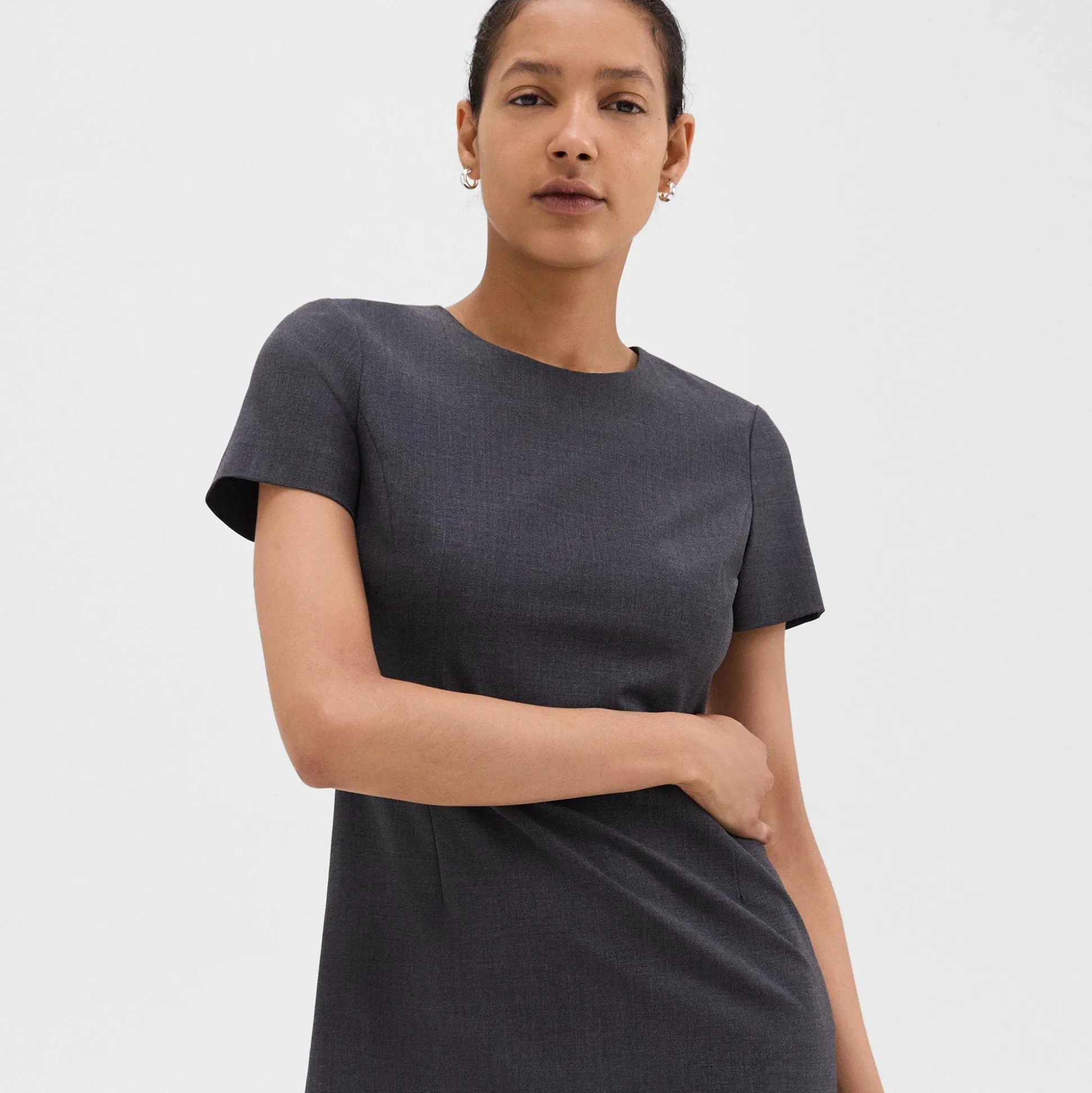 Theory Sheath Dress In Good Wool-Women Suits|Dresses