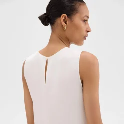 Theory Shell Top In Silk Georgette-Women Tops