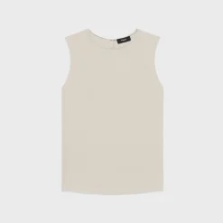 Theory Shell Top In Silk Georgette-Women Tops
