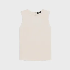 Theory Shell Top In Silk Georgette-Women Tops
