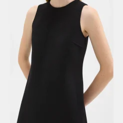 Theory Shift Dress In Double-Face Wool-Cashmere-Women Dresses