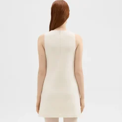 Theory Shift Dress In Double-Face Wool-Cashmere-Women Dresses