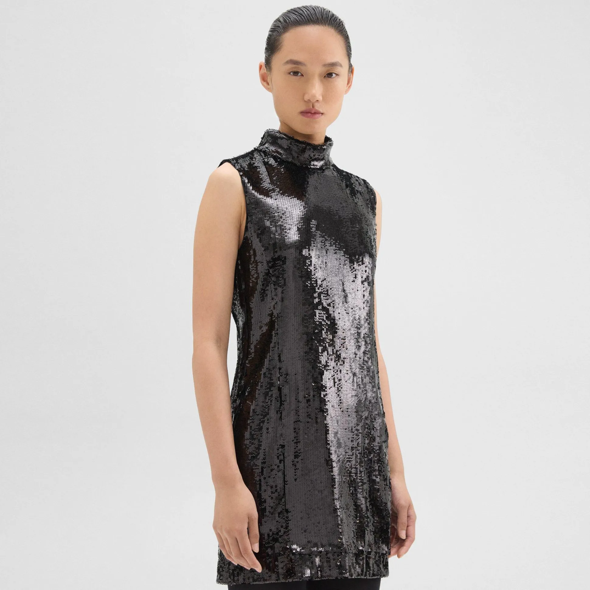 Theory Shift Dress In Recycled Sequins-Women Dresses